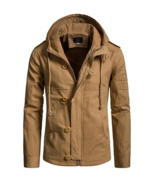 Hot 2020 Men's Jacket Military Wide-waisted Coat Casual Cotton Hooded Windbreaker Jackets Overcoat